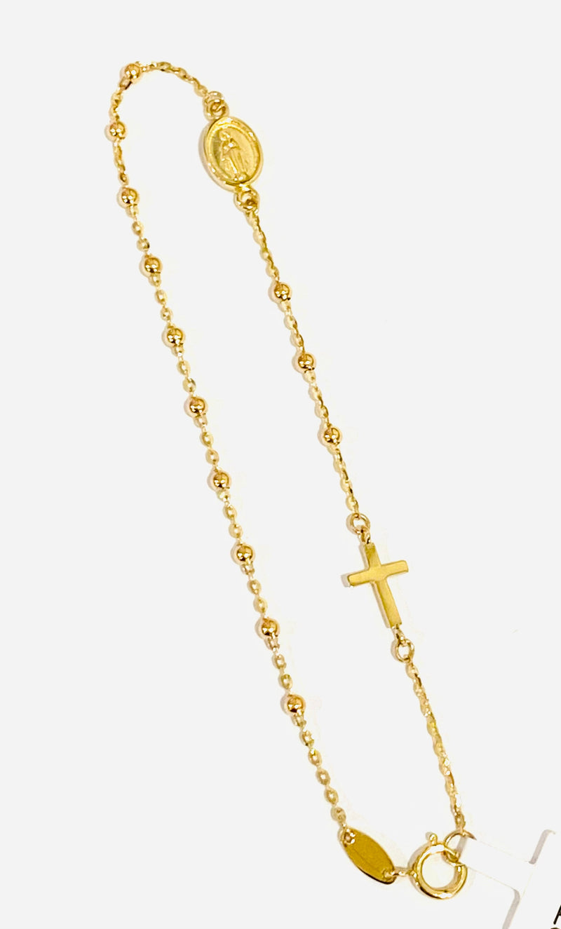 14KT Gold Rosary Bracelet