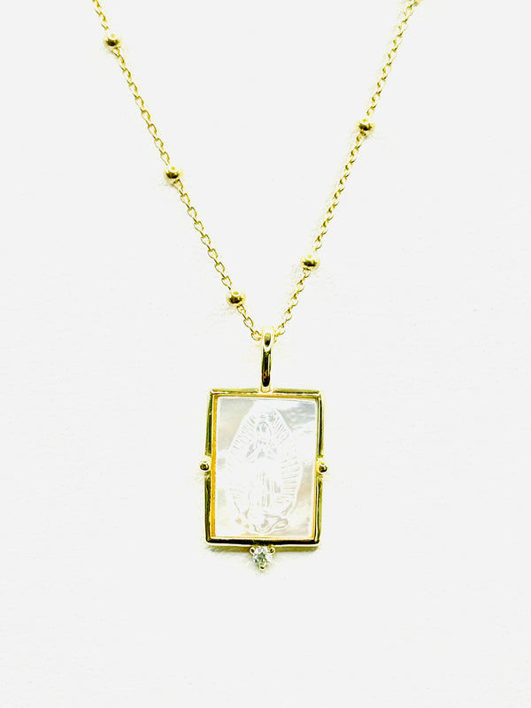 Guadalupe Square, Mother Of Pearl Necklace