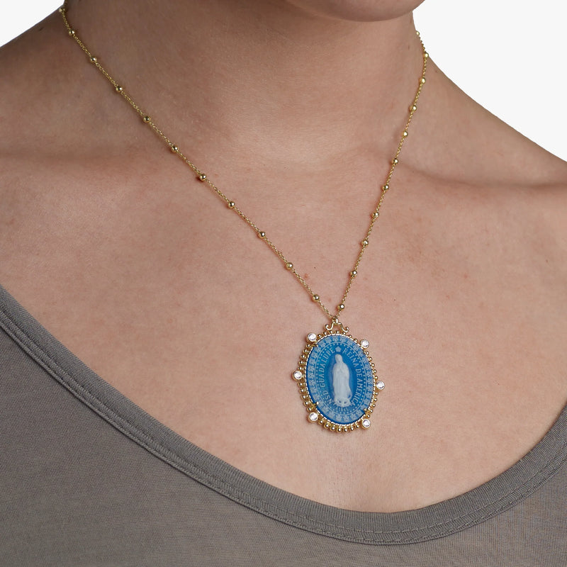 Blue Guadalupe Necklace