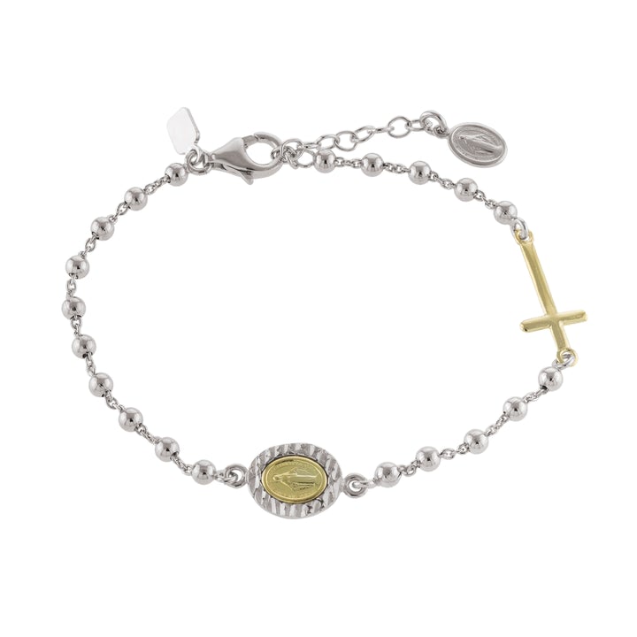 2 Tone Rosary Bracelet
