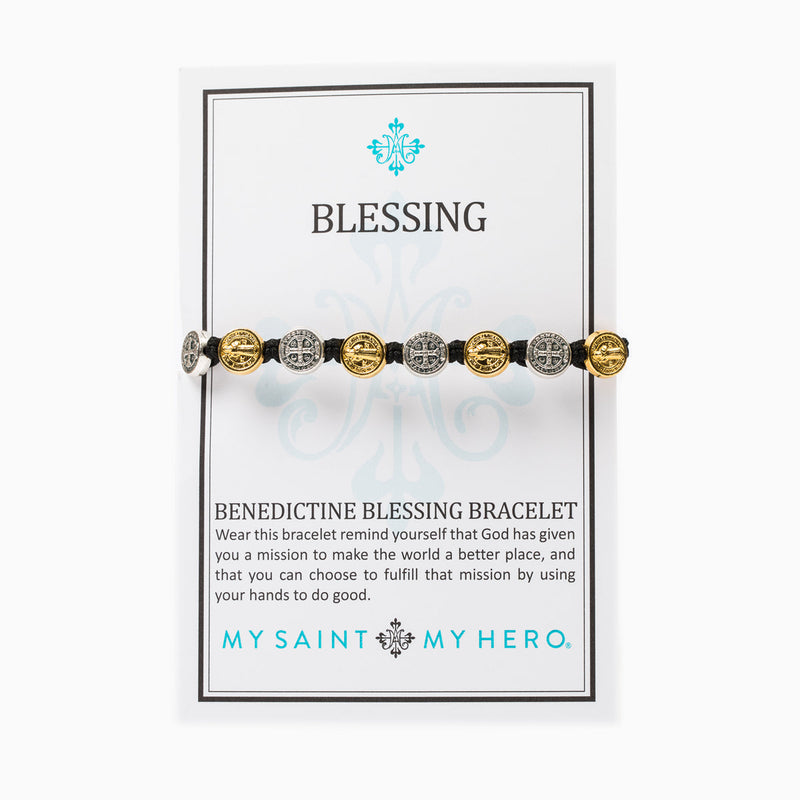 Benedictine Blessing Bracelet - Black & Mixed Medals