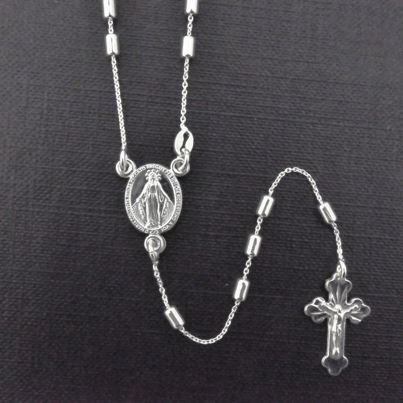 Bar Bead Rosary Necklace