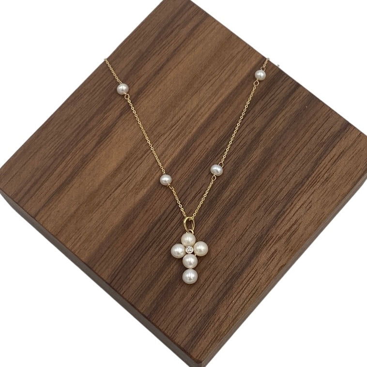 14KT Gold & Pearl Necklace